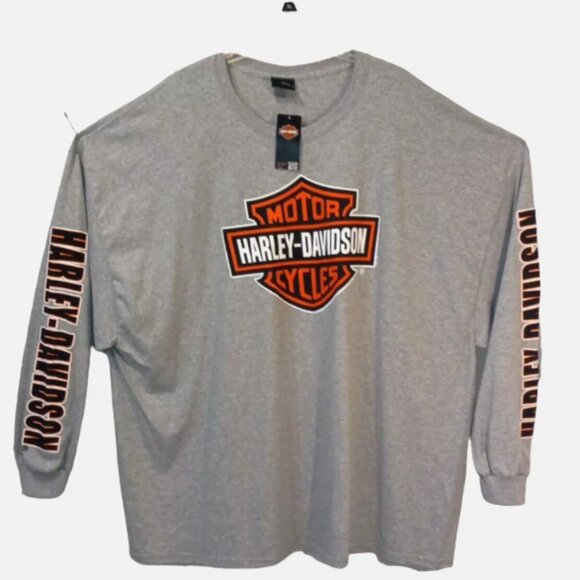 Harley-Davidson Other - Harley-Davidson Men’s T-Shirt Size 5XL NEW Long Sleeve Gray Orlando FL